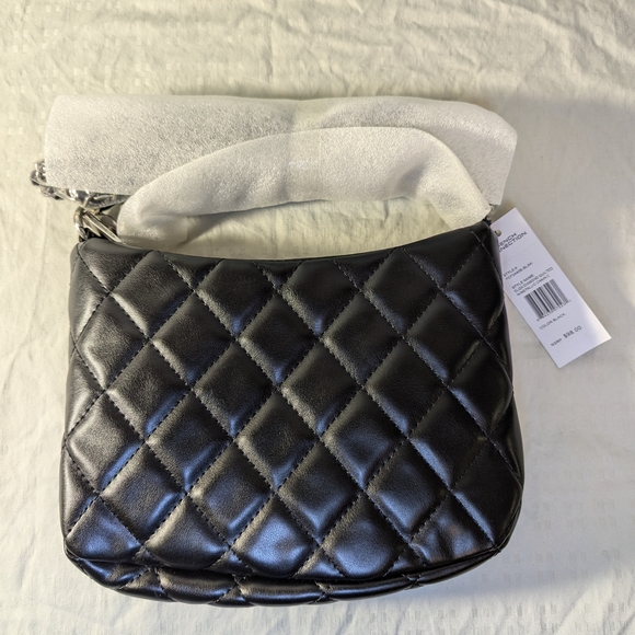 French Connection Black Quilted Shoulder Bag - Picture 2 of 9
